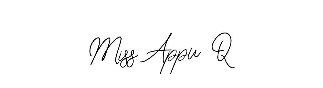 It looks lik you need a new signature style for name Miss Appu Q. Design unique handwritten (Bearetta-2O07w) signature with our free signature maker in just a few clicks. Miss Appu Q signature style 12 images and pictures png