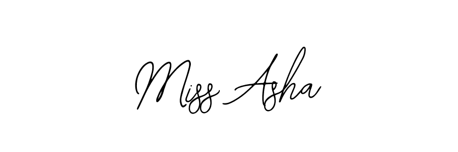 Use a signature maker to create a handwritten signature online. With this signature software, you can design (Bearetta-2O07w) your own signature for name Miss Asha. Miss Asha signature style 12 images and pictures png