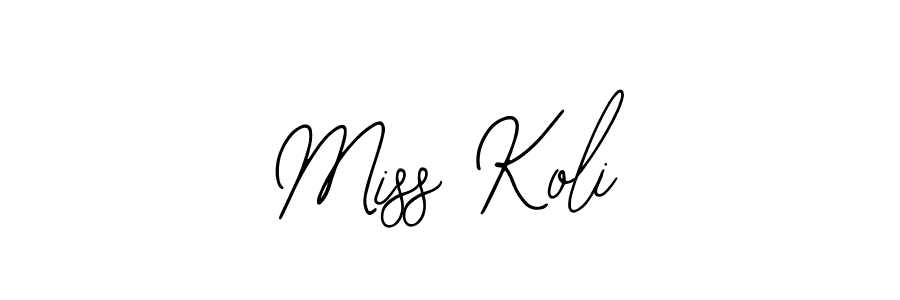 The best way (Bearetta-2O07w) to make a short signature is to pick only two or three words in your name. The name Miss Koli include a total of six letters. For converting this name. Miss Koli signature style 12 images and pictures png