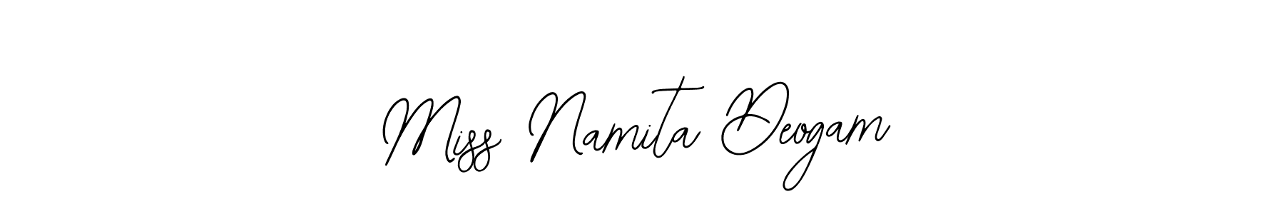 How to make Miss Namita Deogam name signature. Use Bearetta-2O07w style for creating short signs online. This is the latest handwritten sign. Miss Namita Deogam signature style 12 images and pictures png