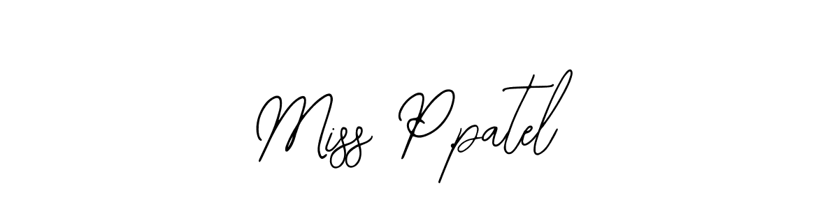 How to Draw Miss P.patel signature style? Bearetta-2O07w is a latest design signature styles for name Miss P.patel. Miss P.patel signature style 12 images and pictures png
