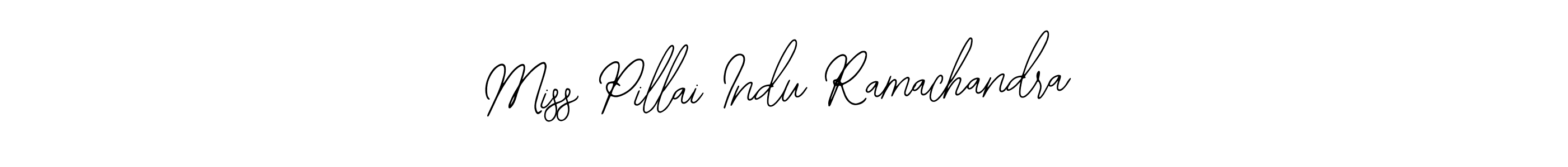 It looks lik you need a new signature style for name Miss Pillai Indu Ramachandra. Design unique handwritten (Bearetta-2O07w) signature with our free signature maker in just a few clicks. Miss Pillai Indu Ramachandra signature style 12 images and pictures png