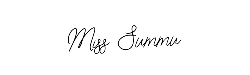 You should practise on your own different ways (Bearetta-2O07w) to write your name (Miss Summu) in signature. don't let someone else do it for you. Miss Summu signature style 12 images and pictures png
