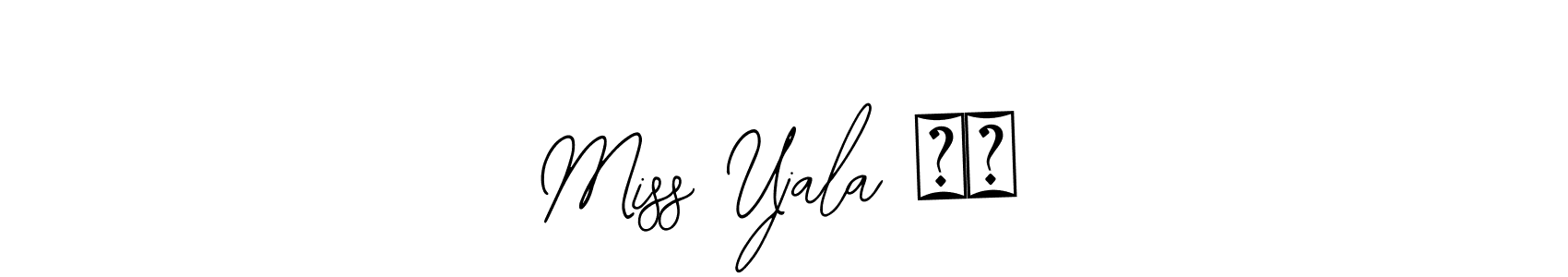 The best way (Bearetta-2O07w) to make a short signature is to pick only two or three words in your name. The name Miss Ujala ❤️ include a total of six letters. For converting this name. Miss Ujala ❤️ signature style 12 images and pictures png