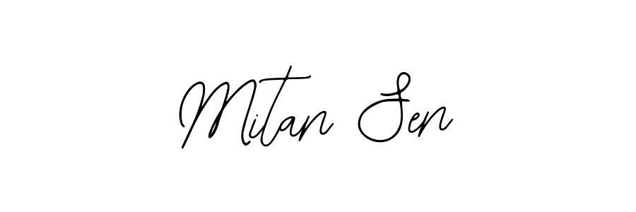 Bearetta-2O07w is a professional signature style that is perfect for those who want to add a touch of class to their signature. It is also a great choice for those who want to make their signature more unique. Get Mitan Sen name to fancy signature for free. Mitan Sen signature style 12 images and pictures png