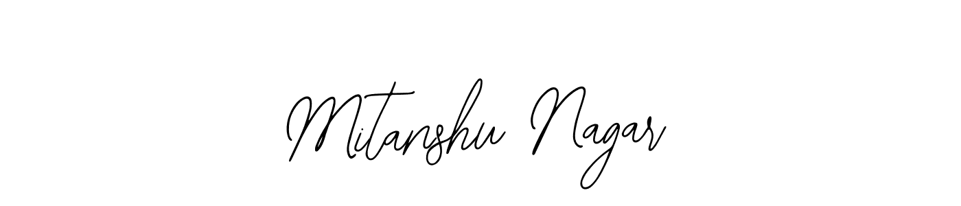 The best way (Bearetta-2O07w) to make a short signature is to pick only two or three words in your name. The name Mitanshu Nagar include a total of six letters. For converting this name. Mitanshu Nagar signature style 12 images and pictures png