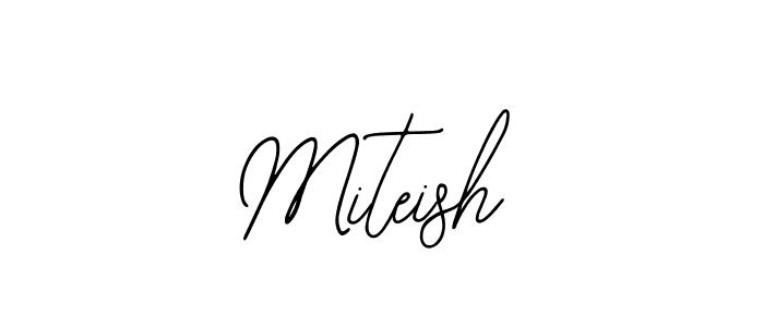 Design your own signature with our free online signature maker. With this signature software, you can create a handwritten (Bearetta-2O07w) signature for name Miteish. Miteish signature style 12 images and pictures png