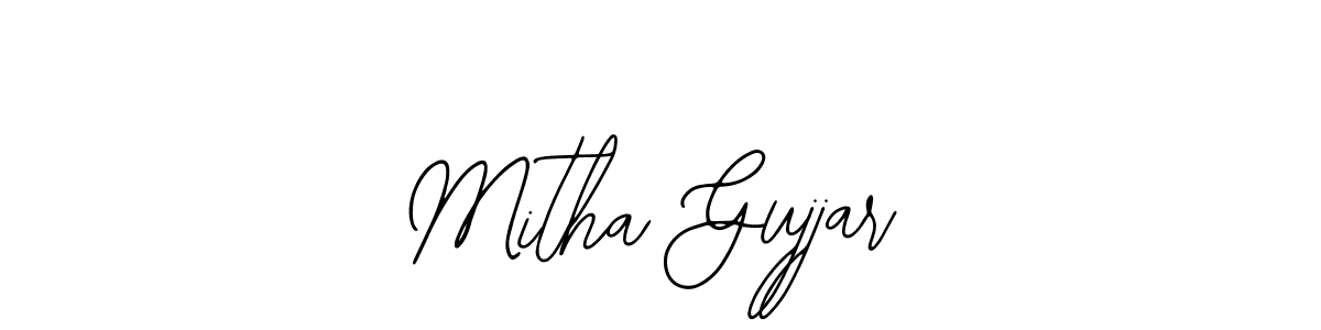 Also we have Mitha Gujjar name is the best signature style. Create professional handwritten signature collection using Bearetta-2O07w autograph style. Mitha Gujjar signature style 12 images and pictures png