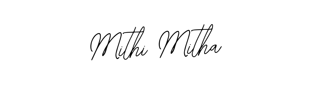 Use a signature maker to create a handwritten signature online. With this signature software, you can design (Bearetta-2O07w) your own signature for name Mithi Mitha. Mithi Mitha signature style 12 images and pictures png