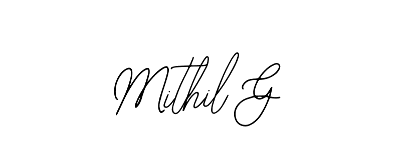 You can use this online signature creator to create a handwritten signature for the name Mithil G. This is the best online autograph maker. Mithil G signature style 12 images and pictures png