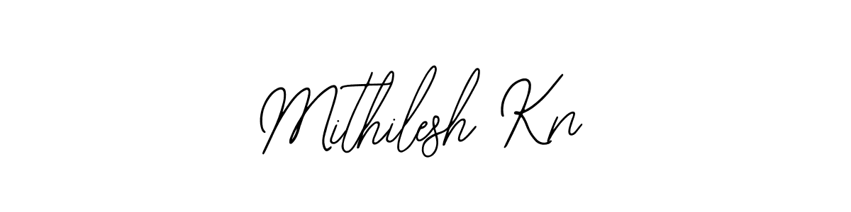 You should practise on your own different ways (Bearetta-2O07w) to write your name (Mithilesh Kn) in signature. don't let someone else do it for you. Mithilesh Kn signature style 12 images and pictures png