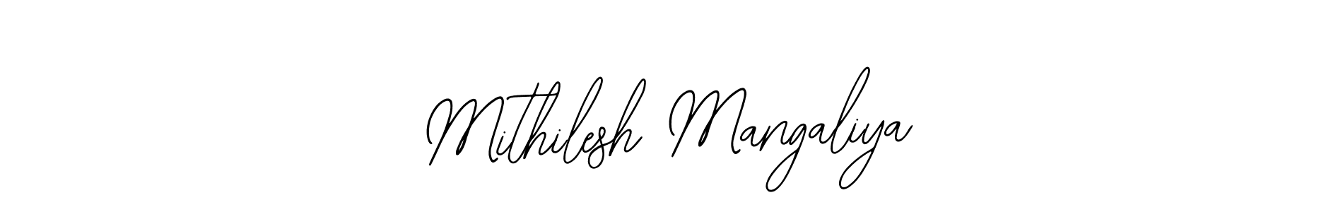 Use a signature maker to create a handwritten signature online. With this signature software, you can design (Bearetta-2O07w) your own signature for name Mithilesh Mangaliya. Mithilesh Mangaliya signature style 12 images and pictures png