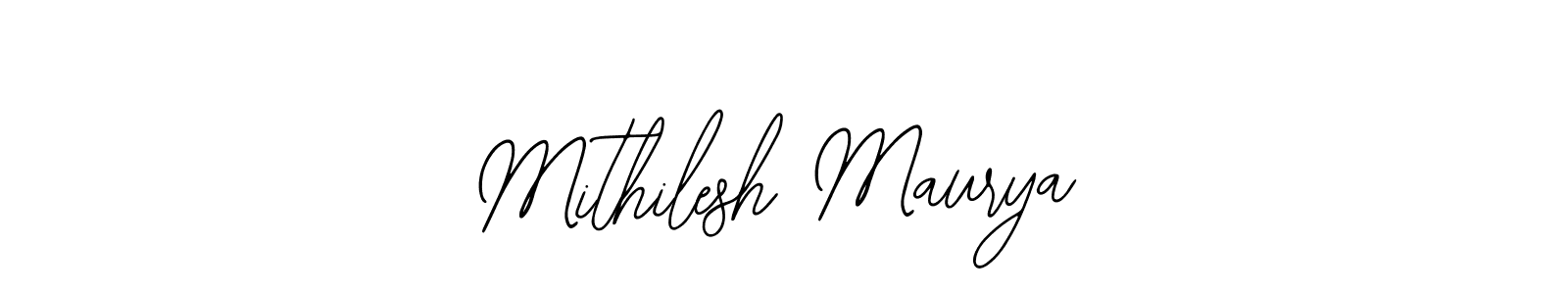 Use a signature maker to create a handwritten signature online. With this signature software, you can design (Bearetta-2O07w) your own signature for name Mithilesh Maurya. Mithilesh Maurya signature style 12 images and pictures png