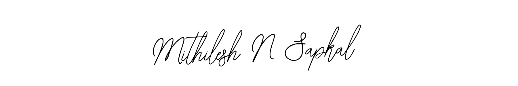 This is the best signature style for the Mithilesh N Sapkal name. Also you like these signature font (Bearetta-2O07w). Mix name signature. Mithilesh N Sapkal signature style 12 images and pictures png