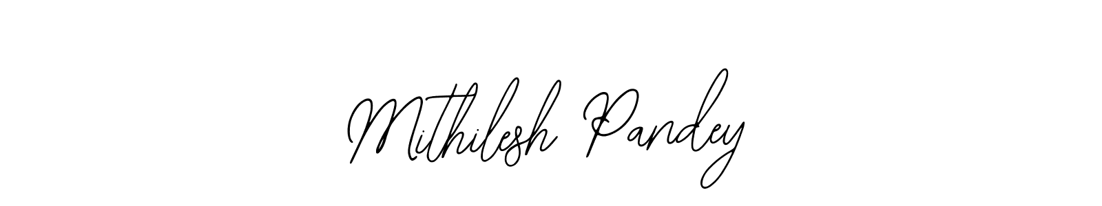 You should practise on your own different ways (Bearetta-2O07w) to write your name (Mithilesh Pandey) in signature. don't let someone else do it for you. Mithilesh Pandey signature style 12 images and pictures png