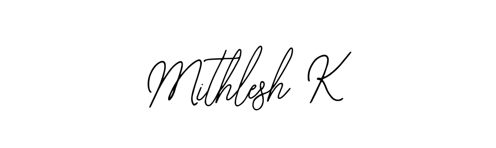 Design your own signature with our free online signature maker. With this signature software, you can create a handwritten (Bearetta-2O07w) signature for name Mithlesh K. Mithlesh K signature style 12 images and pictures png