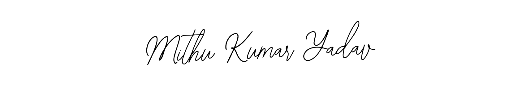 You should practise on your own different ways (Bearetta-2O07w) to write your name (Mithu Kumar Yadav) in signature. don't let someone else do it for you. Mithu Kumar Yadav signature style 12 images and pictures png