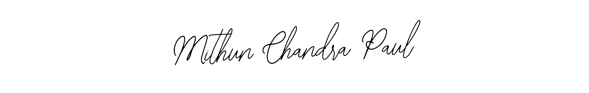 The best way (Bearetta-2O07w) to make a short signature is to pick only two or three words in your name. The name Mithun Chandra Paul include a total of six letters. For converting this name. Mithun Chandra Paul signature style 12 images and pictures png