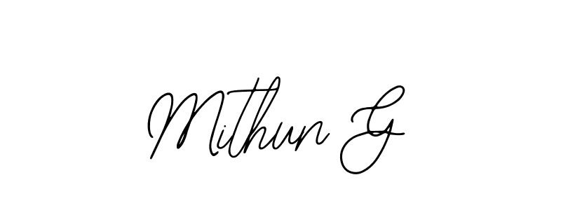 if you are searching for the best signature style for your name Mithun G. so please give up your signature search. here we have designed multiple signature styles  using Bearetta-2O07w. Mithun G signature style 12 images and pictures png