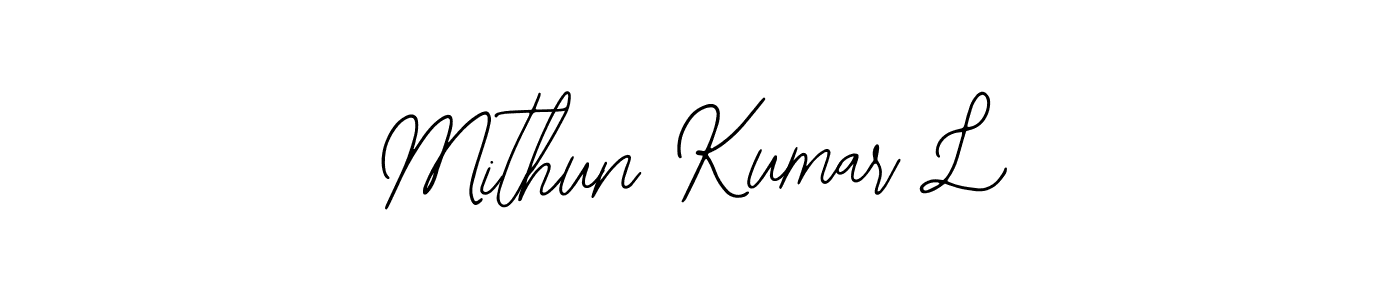 Use a signature maker to create a handwritten signature online. With this signature software, you can design (Bearetta-2O07w) your own signature for name Mithun Kumar L. Mithun Kumar L signature style 12 images and pictures png