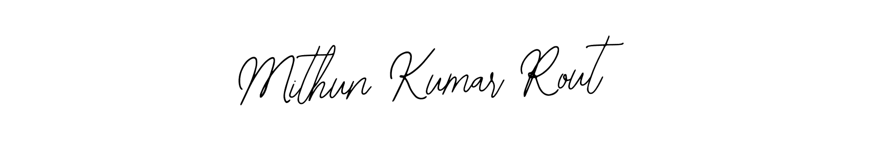 How to make Mithun Kumar Rout name signature. Use Bearetta-2O07w style for creating short signs online. This is the latest handwritten sign. Mithun Kumar Rout signature style 12 images and pictures png