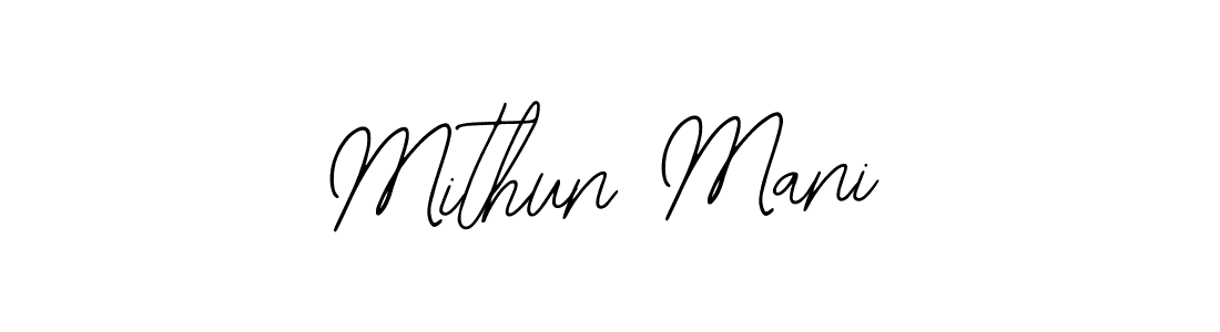 How to make Mithun Mani name signature. Use Bearetta-2O07w style for creating short signs online. This is the latest handwritten sign. Mithun Mani signature style 12 images and pictures png