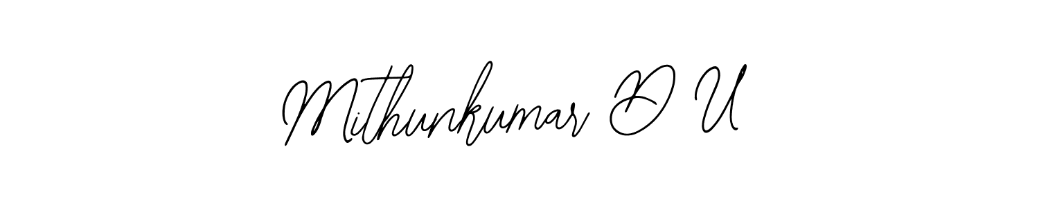 Mithunkumar D U stylish signature style. Best Handwritten Sign (Bearetta-2O07w) for my name. Handwritten Signature Collection Ideas for my name Mithunkumar D U. Mithunkumar D U signature style 12 images and pictures png