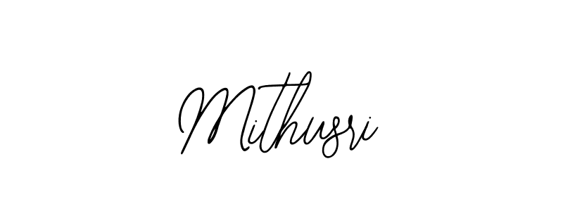 Use a signature maker to create a handwritten signature online. With this signature software, you can design (Bearetta-2O07w) your own signature for name Mithusri. Mithusri signature style 12 images and pictures png