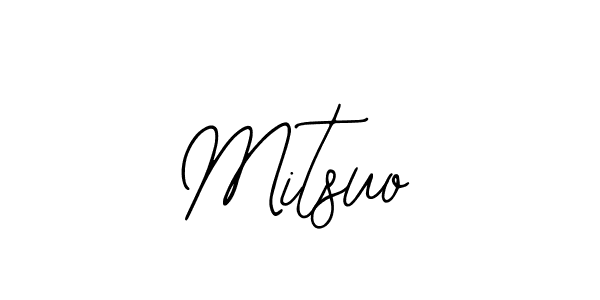 How to make Mitsuo name signature. Use Bearetta-2O07w style for creating short signs online. This is the latest handwritten sign. Mitsuo signature style 12 images and pictures png