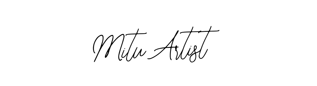 You should practise on your own different ways (Bearetta-2O07w) to write your name (Mitu Artist) in signature. don't let someone else do it for you. Mitu Artist signature style 12 images and pictures png