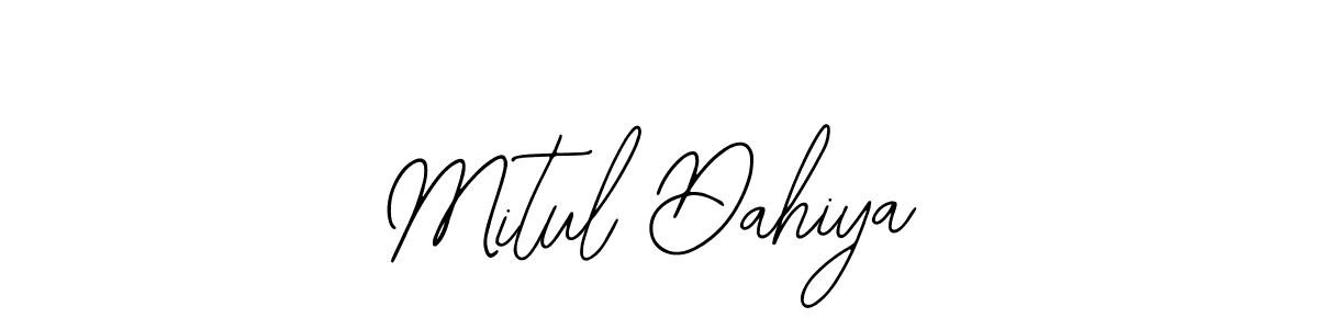 How to make Mitul Dahiya name signature. Use Bearetta-2O07w style for creating short signs online. This is the latest handwritten sign. Mitul Dahiya signature style 12 images and pictures png