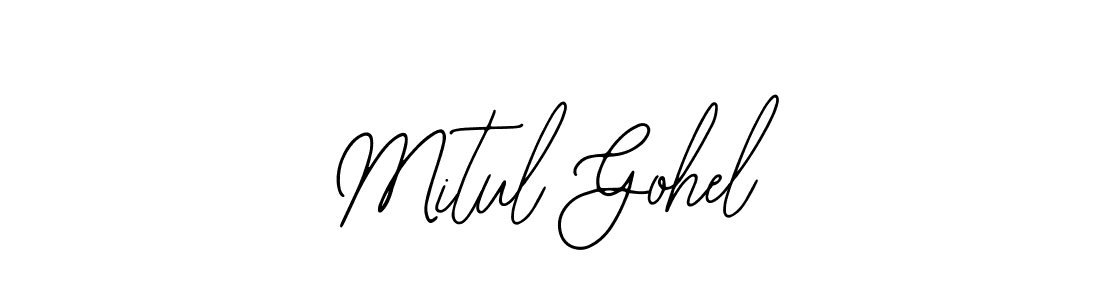 How to Draw Mitul Gohel signature style? Bearetta-2O07w is a latest design signature styles for name Mitul Gohel. Mitul Gohel signature style 12 images and pictures png
