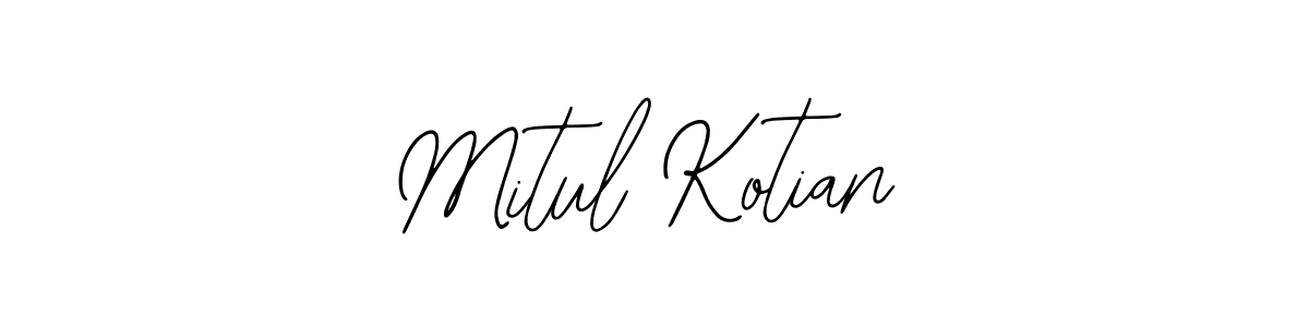 Similarly Bearetta-2O07w is the best handwritten signature design. Signature creator online .You can use it as an online autograph creator for name Mitul Kotian. Mitul Kotian signature style 12 images and pictures png