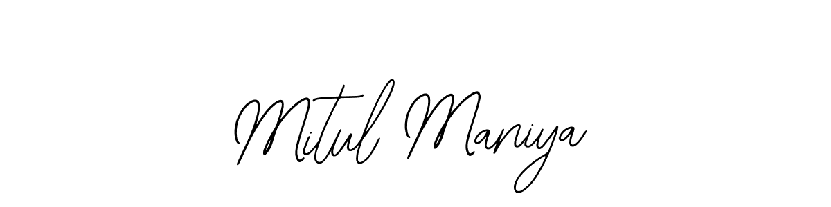 You can use this online signature creator to create a handwritten signature for the name Mitul Maniya. This is the best online autograph maker. Mitul Maniya signature style 12 images and pictures png