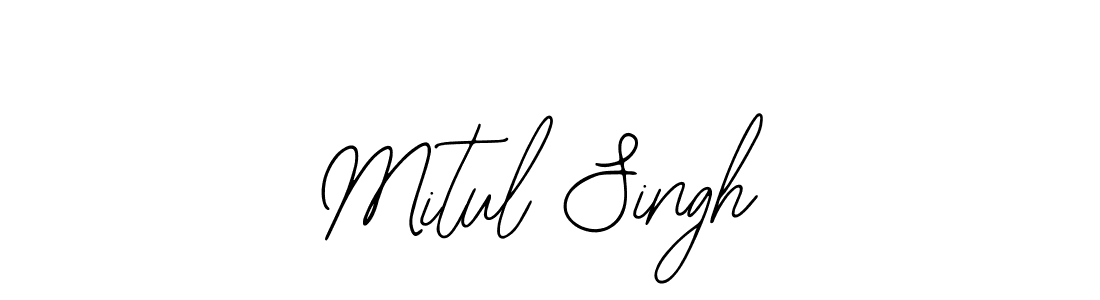 How to make Mitul Singh name signature. Use Bearetta-2O07w style for creating short signs online. This is the latest handwritten sign. Mitul Singh signature style 12 images and pictures png