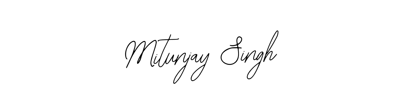 Create a beautiful signature design for name Mitunjay Singh. With this signature (Bearetta-2O07w) fonts, you can make a handwritten signature for free. Mitunjay Singh signature style 12 images and pictures png