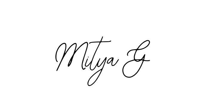 You should practise on your own different ways (Bearetta-2O07w) to write your name (Mitya G) in signature. don't let someone else do it for you. Mitya G signature style 12 images and pictures png