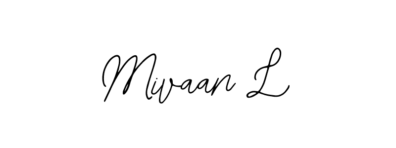 Mivaan L stylish signature style. Best Handwritten Sign (Bearetta-2O07w) for my name. Handwritten Signature Collection Ideas for my name Mivaan L. Mivaan L signature style 12 images and pictures png
