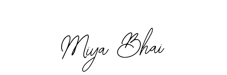 Also You can easily find your signature by using the search form. We will create Miya Bhai name handwritten signature images for you free of cost using Bearetta-2O07w sign style. Miya Bhai signature style 12 images and pictures png