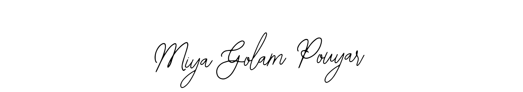 How to Draw Miya Golam Pouyar signature style? Bearetta-2O07w is a latest design signature styles for name Miya Golam Pouyar. Miya Golam Pouyar signature style 12 images and pictures png