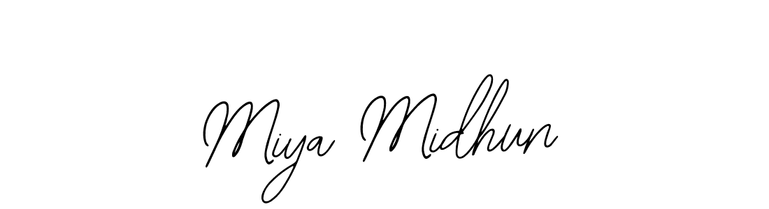 Use a signature maker to create a handwritten signature online. With this signature software, you can design (Bearetta-2O07w) your own signature for name Miya Midhun. Miya Midhun signature style 12 images and pictures png