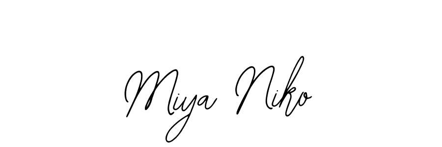 Design your own signature with our free online signature maker. With this signature software, you can create a handwritten (Bearetta-2O07w) signature for name Miya Niko. Miya Niko signature style 12 images and pictures png