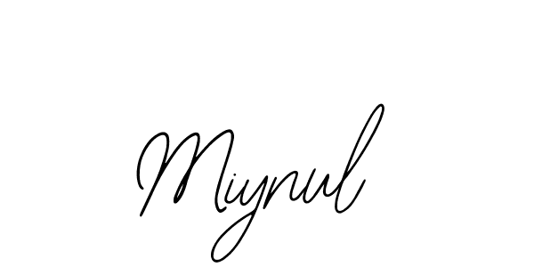 How to make Miynul name signature. Use Bearetta-2O07w style for creating short signs online. This is the latest handwritten sign. Miynul signature style 12 images and pictures png
