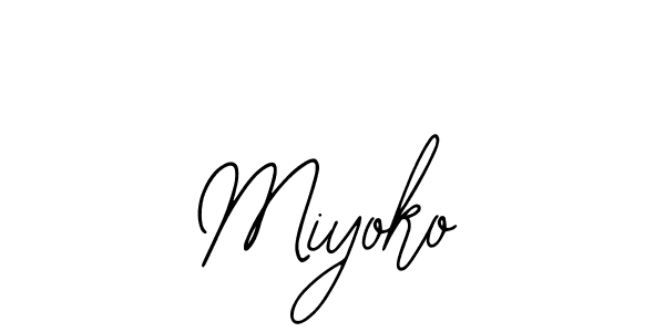 Use a signature maker to create a handwritten signature online. With this signature software, you can design (Bearetta-2O07w) your own signature for name Miyoko. Miyoko signature style 12 images and pictures png
