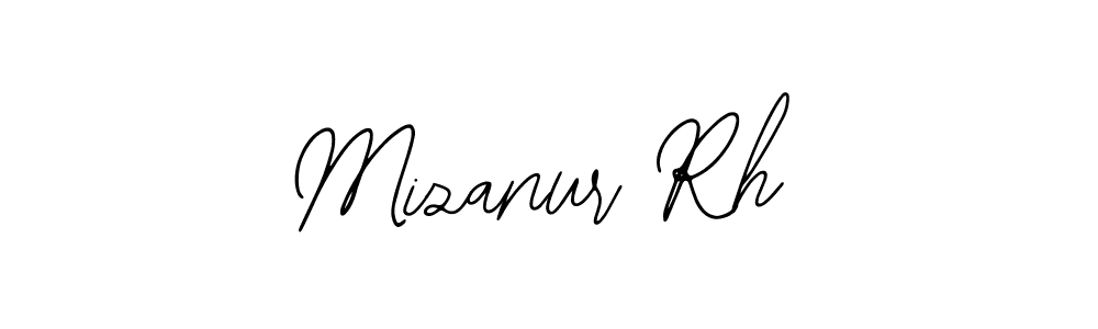 How to make Mizanur Rh name signature. Use Bearetta-2O07w style for creating short signs online. This is the latest handwritten sign. Mizanur Rh signature style 12 images and pictures png