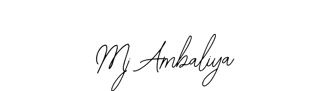 The best way (Bearetta-2O07w) to make a short signature is to pick only two or three words in your name. The name Mj Ambaliya include a total of six letters. For converting this name. Mj Ambaliya signature style 12 images and pictures png