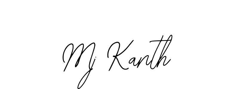 Use a signature maker to create a handwritten signature online. With this signature software, you can design (Bearetta-2O07w) your own signature for name Mj Kanth. Mj Kanth signature style 12 images and pictures png