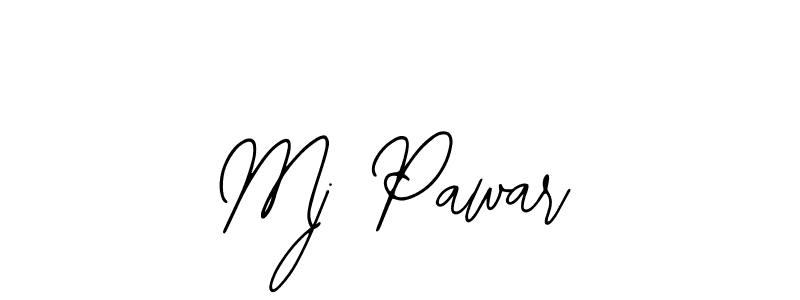 How to make Mj Pawar name signature. Use Bearetta-2O07w style for creating short signs online. This is the latest handwritten sign. Mj Pawar signature style 12 images and pictures png