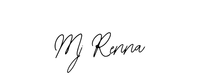 Similarly Bearetta-2O07w is the best handwritten signature design. Signature creator online .You can use it as an online autograph creator for name Mj Renna. Mj Renna signature style 12 images and pictures png