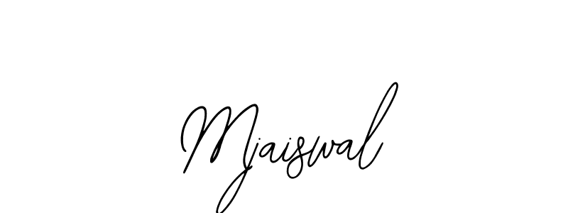 How to make Mjaiswal name signature. Use Bearetta-2O07w style for creating short signs online. This is the latest handwritten sign. Mjaiswal signature style 12 images and pictures png